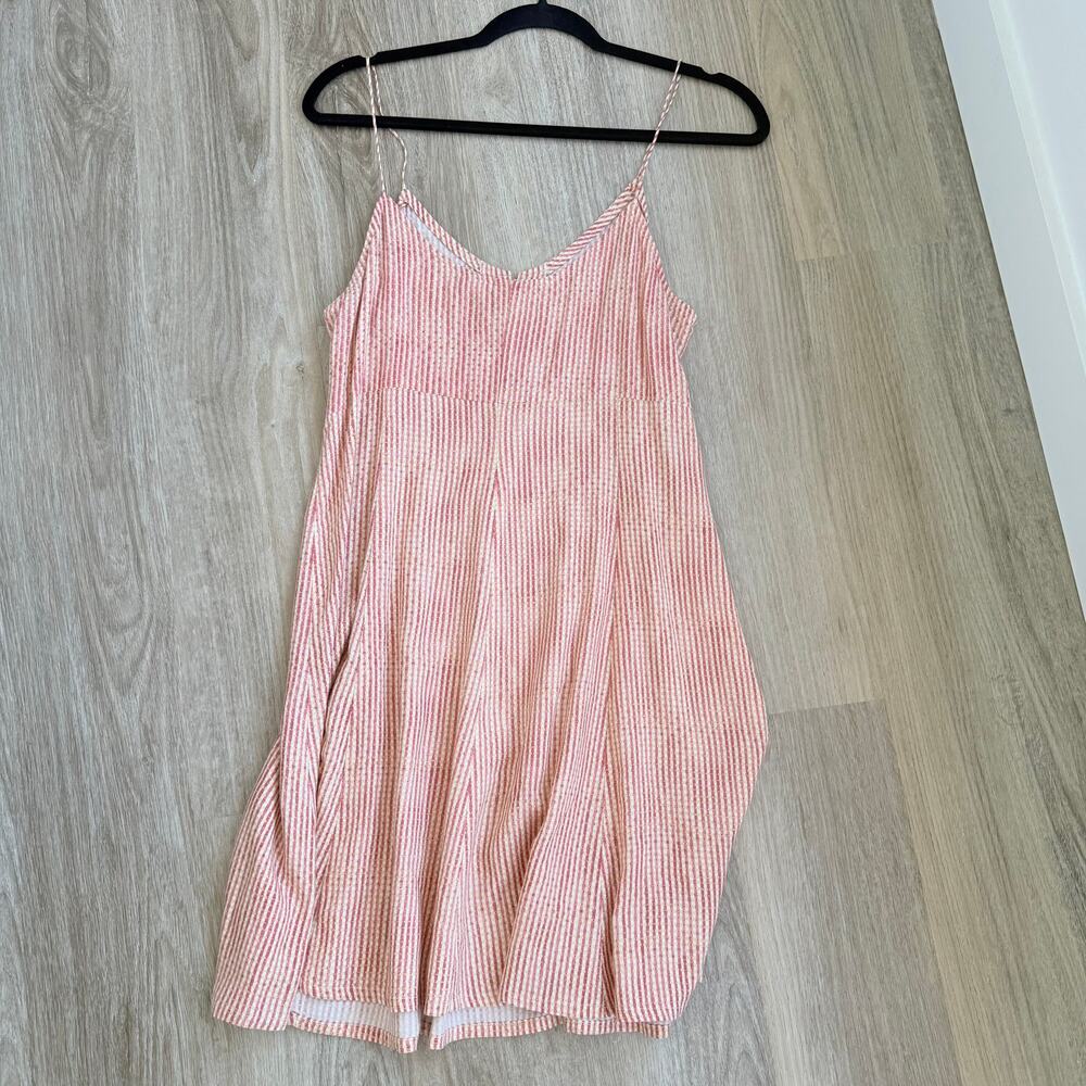 American Eagle Striped Button Front Midi Dress - Picture 2 of 5